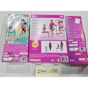 Barbie Dolls Lot Gymnastics Coach Horse Rider Brooklyn & Career Mattel New Box